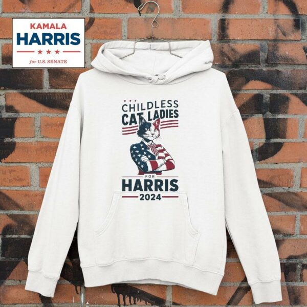 Childless Cat Ladies For Kamala Harris Painting Usa Hoodie