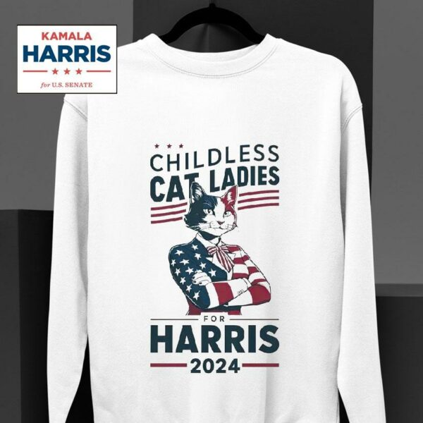 Childless Cat Ladies For Kamala Harris America Sweatshirt