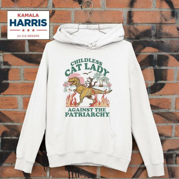 Childless Cat Lady Against The Patriarchy Kamala Harris Coconut Painting Hoodie