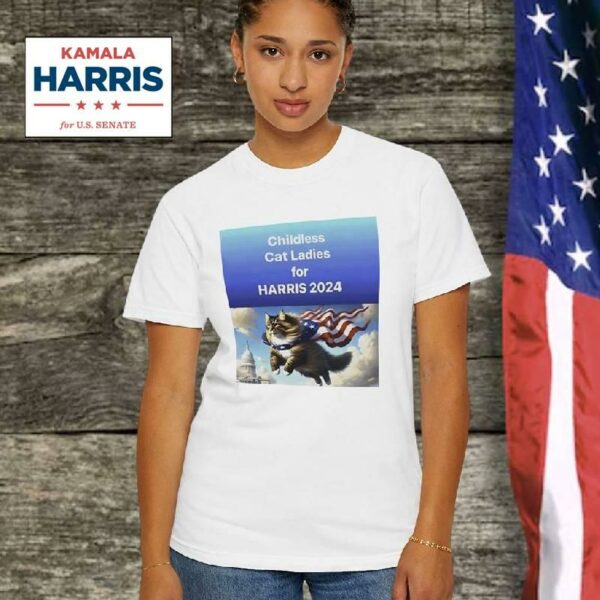 Kamala Harris 24 Childless For Cat Ladies Shirt