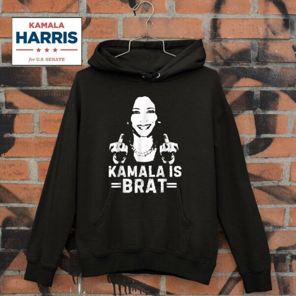 Kamala Harris Is Brat Finger Hoodie