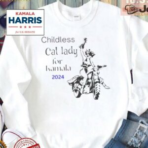 Kamala Harris Shirt Childless Cat Ladies For Kamala Harris 47 Funny Pro Kamala T Shirt Women’s Rights Activist Election 2024 Vote Shirt