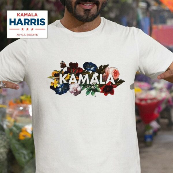 Kamala Harris Vintage Floral Feminine First Female Presiden Tshirt