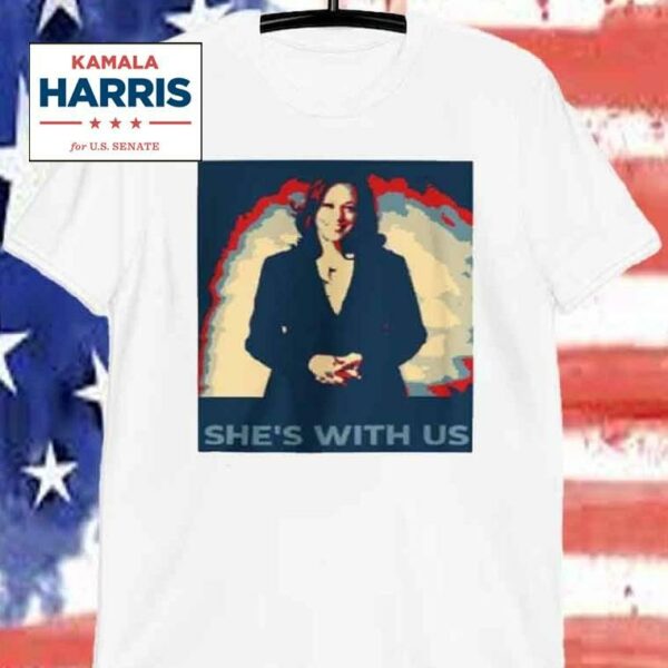 She's With Us Kamala Harris For President 2024 Shirt