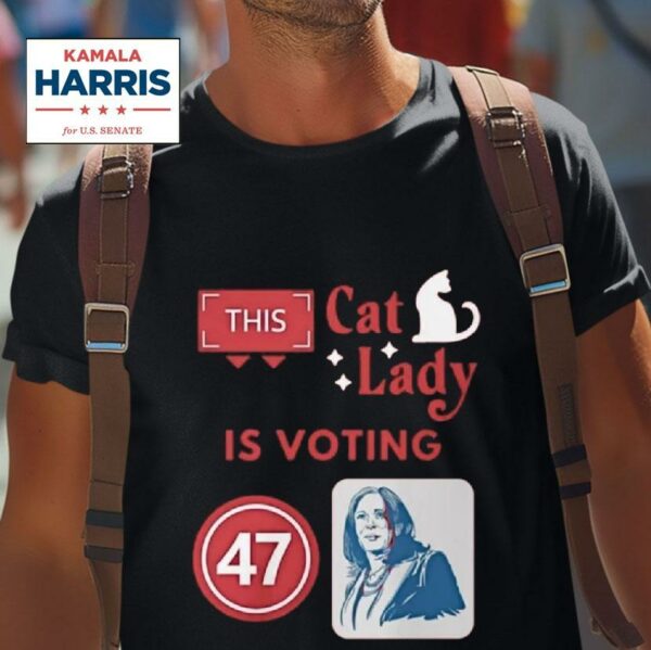 This Cat Lady Voting Kamala Harris Tshirt