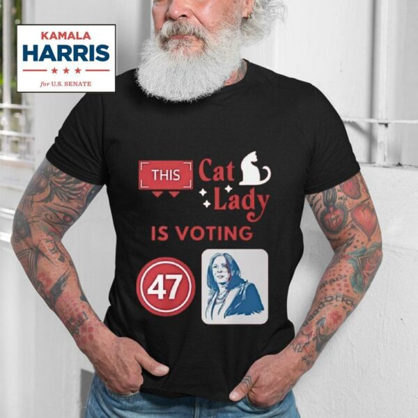 This Cat Lady Voting Kamala Harris Tshirt