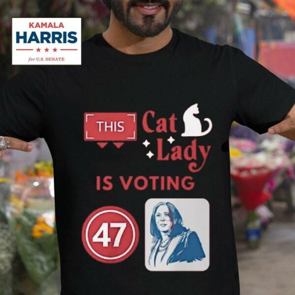 This Cat Lady Voting Kamala Harris Tshirt