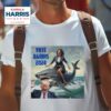 Vote Harris Donald Trump And Kamala Harris Riding A Shark Tshirt