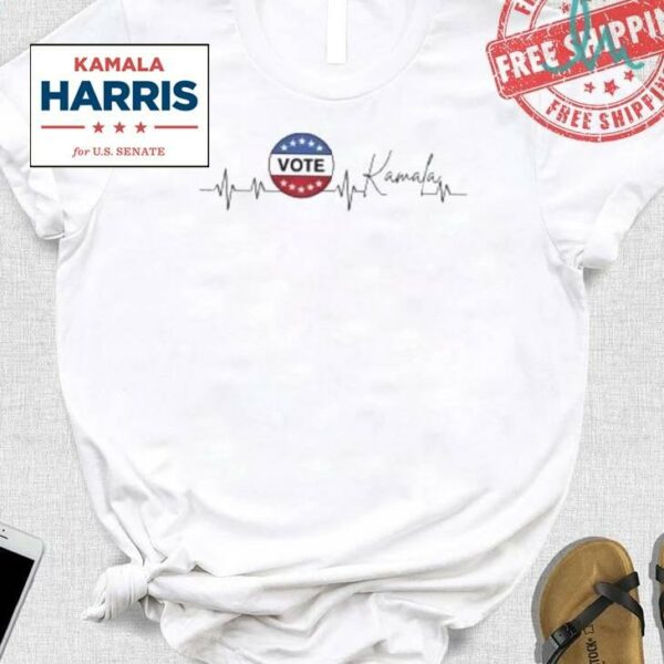 Vote Kamala Harris 2024 Election Heartbeat Ekg Signature Shirt