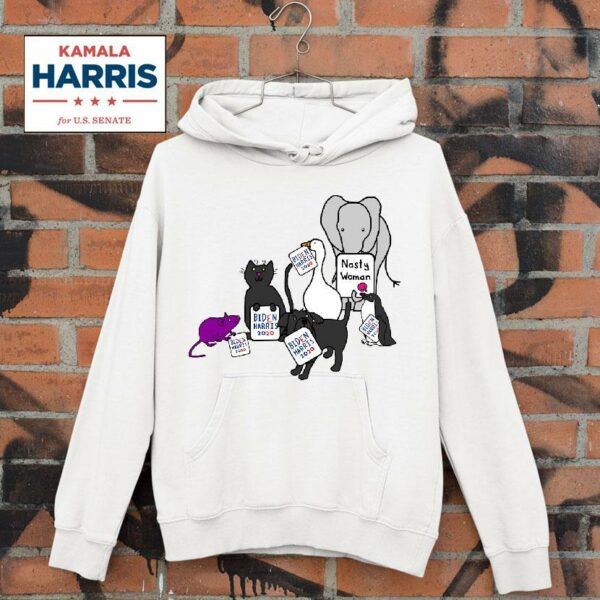 Animals With Biden Harris Signs Supporting Kamala Harris Hoodie