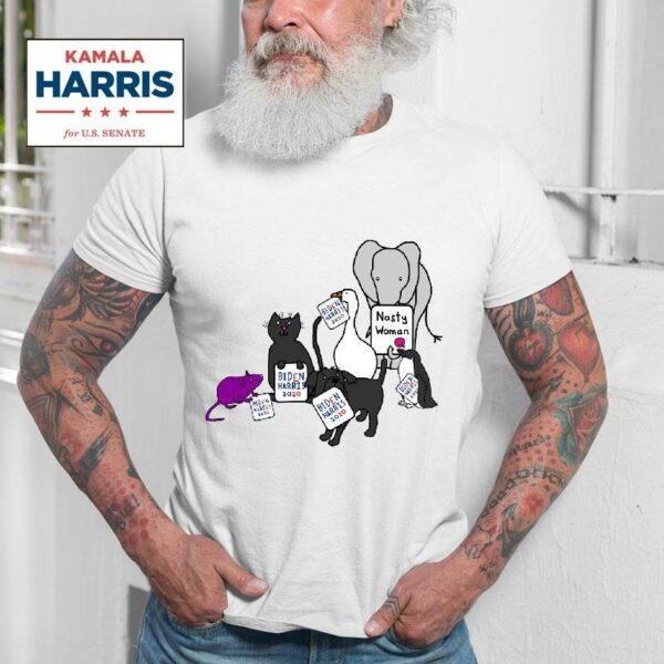 Animals With Biden Harris Signs Supporting Kamala Harris Tshirt