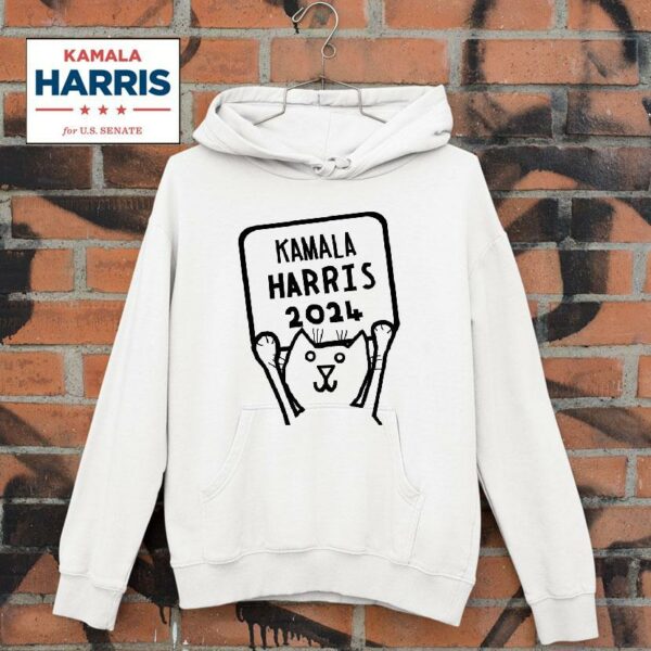 Cat Holding Kamala Harris Sign Hoodie