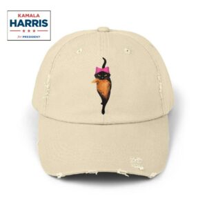 Cat Ladies For Kamala 2024 Distressed Cap