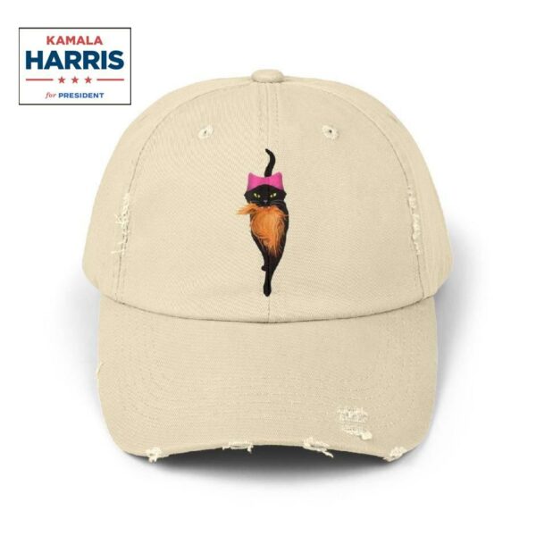 Cat Ladies For Kamala 2024 Distressed Cap