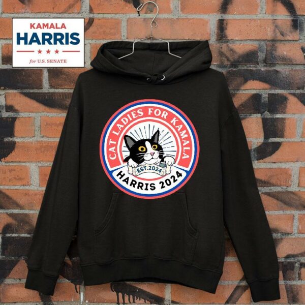 Cat Ladies For Kamala Harris Hoodie