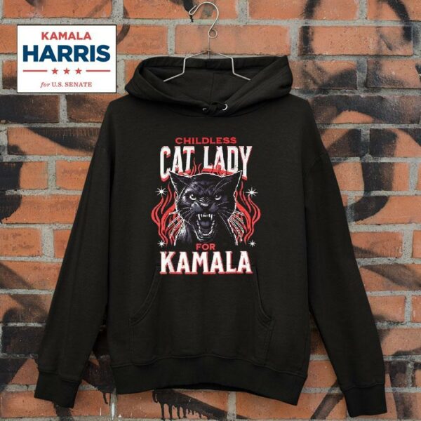 Childless Cat Lady For Kamala Harris President Election Hoodie