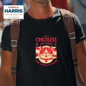 Childless Cat Lady For Kamala Harris Funny Tshirt