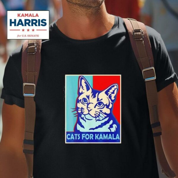 Childless Cat Lady Is Voting Kamala Harris Tshirt