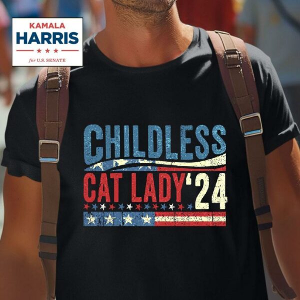 Childless Cat Lady Kamala Tshirt