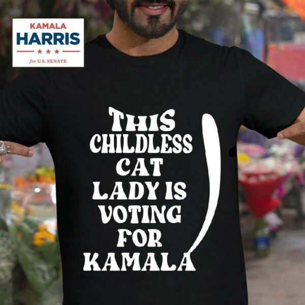 Childless Cat Lady Kamala Tshirt