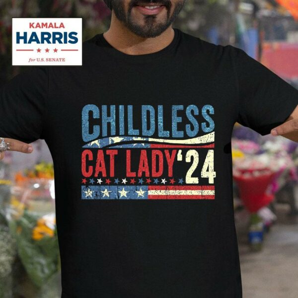 Childless Cat Lady Kamala Tshirt