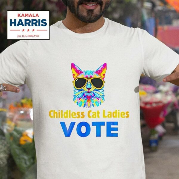 Childless Cat Lady Vote Kamala Harris Tshirt