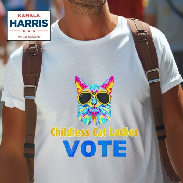 Childless Cat Lady Vote Kamala Harris Tshirt