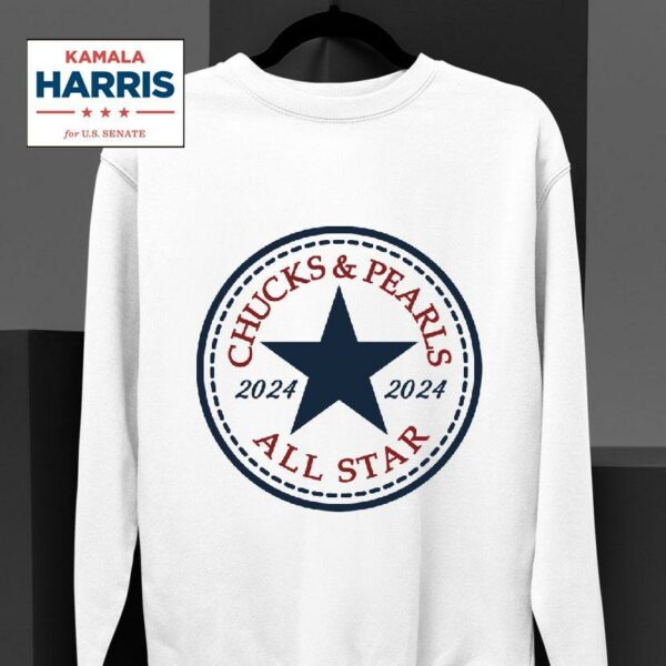 Chucks And Pearls All Star Kamala Harris Sweatshirt