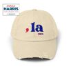 COMMA-LA Kamala Harris 2024 Distressed Cap