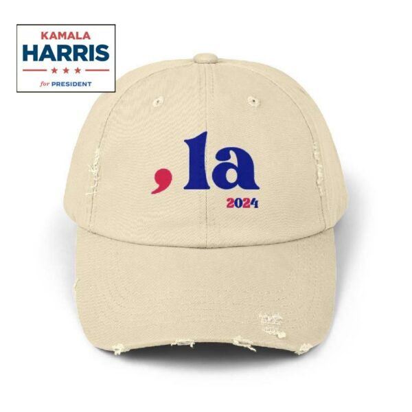 COMMA-LA Kamala Harris 2024 Distressed Cap