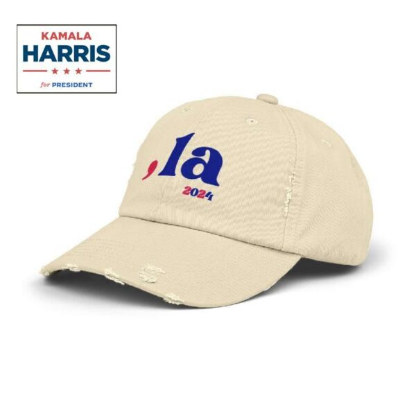 COMMA-LA Kamala Harris 2024 Distressed Cap