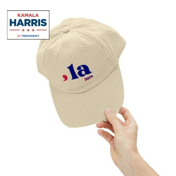 COMMA-LA Kamala Harris 2024 Distressed Cap