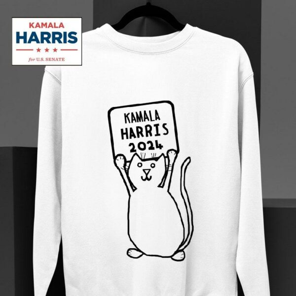 Cute Cat And Kamala Harris Sign Sweatshirt