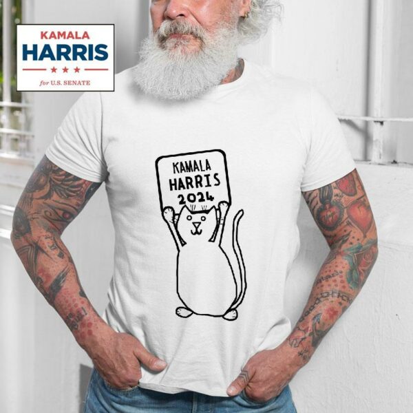 Cute Cat And Kamala Harris Sign Tshirt