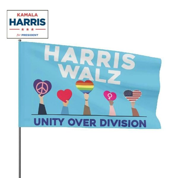 Harris Walz Unity Over Division Flag