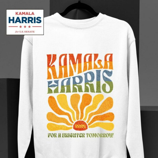 Kamala Harris Vintage Boho Groovy Retro Rainbow Sweatshirt