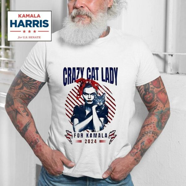 Kamala Harris Crazy Cat Lady For Kamala Tshirt