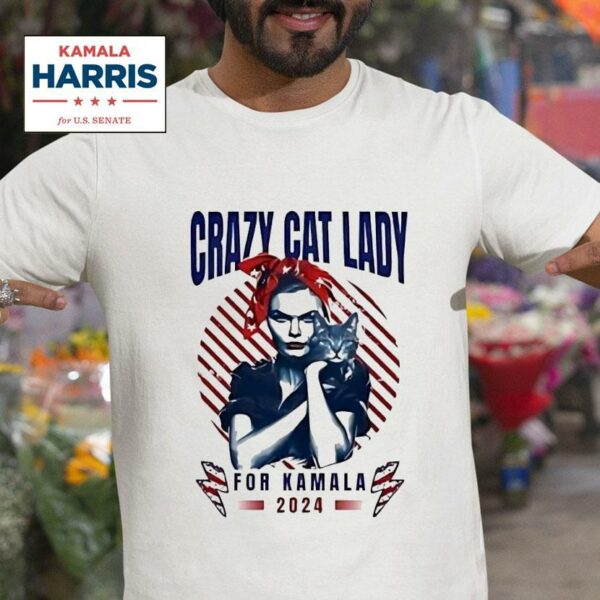 Kamala Harris Crazy Cat Lady For Kamala Tshirt