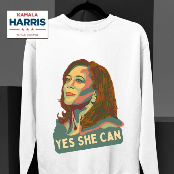 Kamala Harris Portrait Yes She Can Sweatshirt