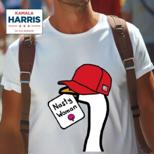 Little Portrait Goose Red Hat Nasty Woman For Kamala Harris Tshirt