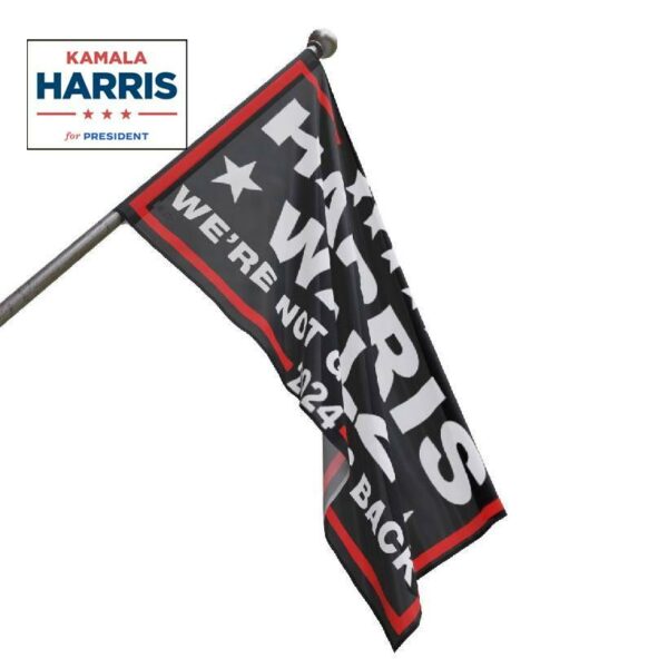 Harris Walz We're Not Going Back 2024 Flag