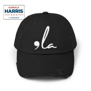 Kamala Harris Comma La Distressed Cap