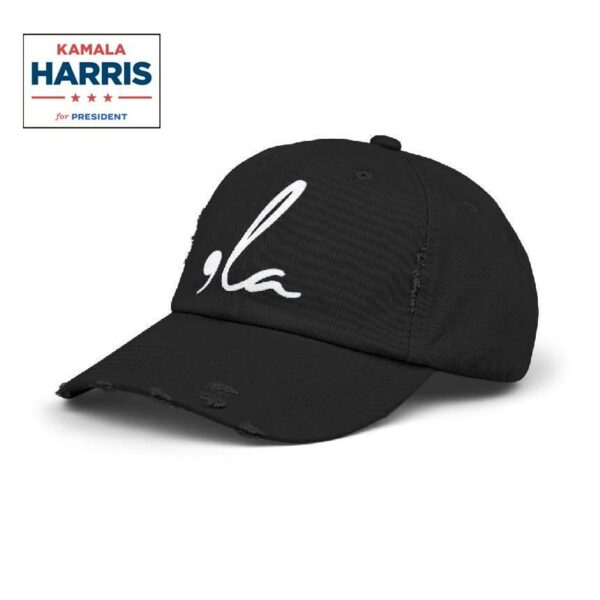 Kamala Harris Comma La Distressed Cap