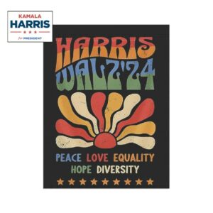 Peace Love Equality Hope Diversity Kamala Harris House Flag