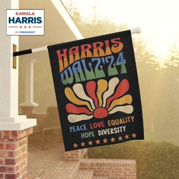 Peace Love Equality Hope Diversity Kamala Harris House Flag